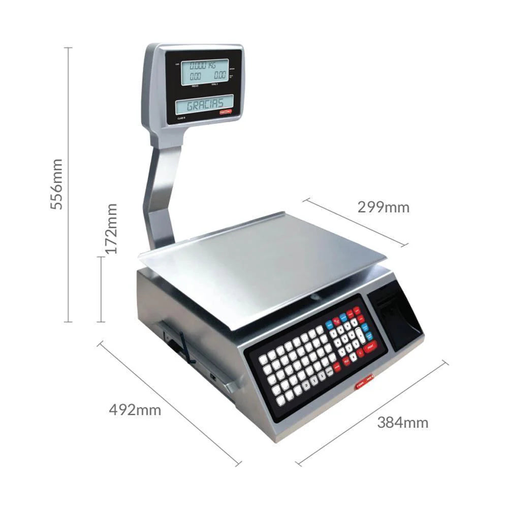 Báscula Digital Etiquetadora Torrey WLabel40 40kg Precisión 10g Etiqueta o Ticket
