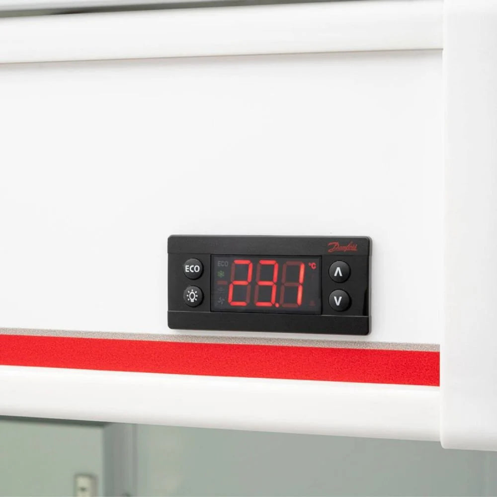 Refrigerador Comercial Vertical 2 puertas Torrey Tvc-26 rango temperatura 2 A 6°c refresquero