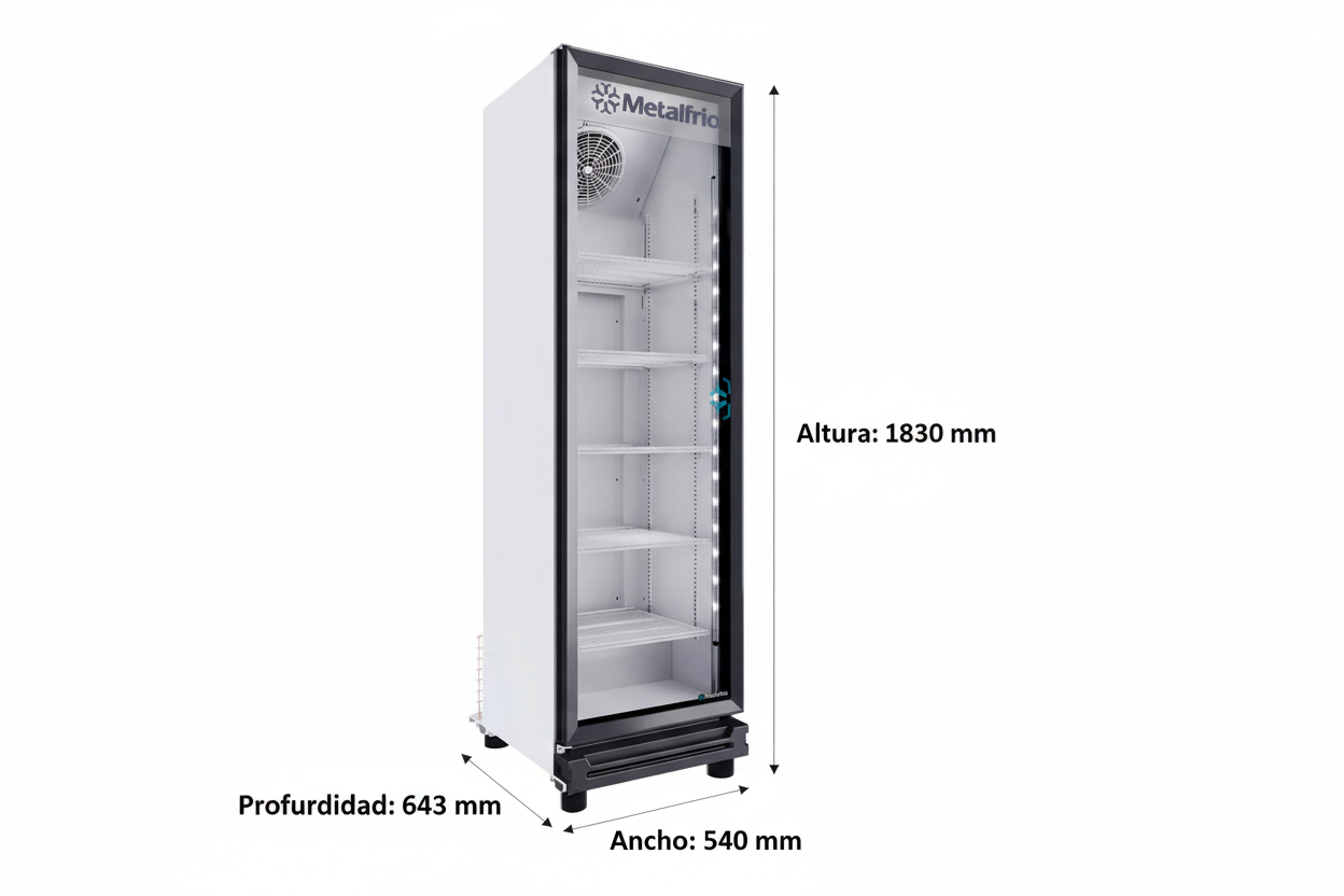 Refrigerador Comercial Refresquero Metalfrio RB100 1 Puerta Full Door