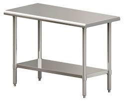 Mesa de acero inoxidable de 60 x 122 cm, 87 cm de altura Torrey EMT4 AI TOR