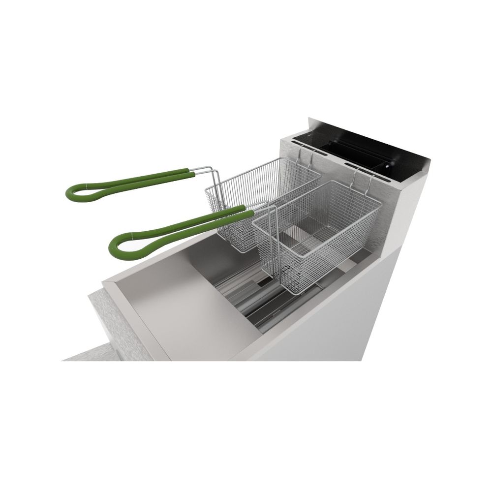 Freidora Comercial Gas LP Drago FG21RS Capacidad de 21 litros