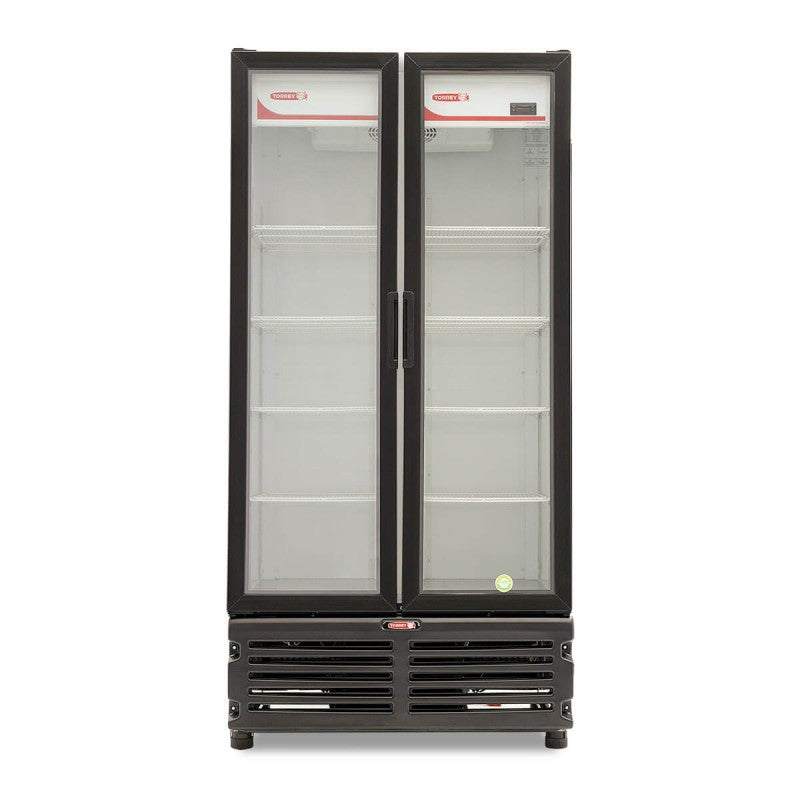 Refrigerador Comercial Vertical 2 puertas Torrey Tvc-26 rango temperatura 2 A 6°c refresquero