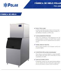 Fabrica de Hielo Polar FH160+DHP130 con depósito incluido producción de 160Kg de hielo cada 24 horas