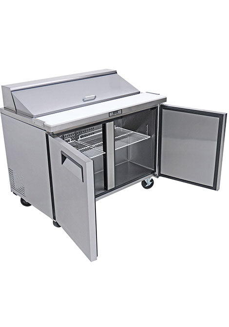 Mesa refrigerada para preparar sandwiches y ensaladas 8 INSERTOS DE 1/3 Cap. 16 ft³