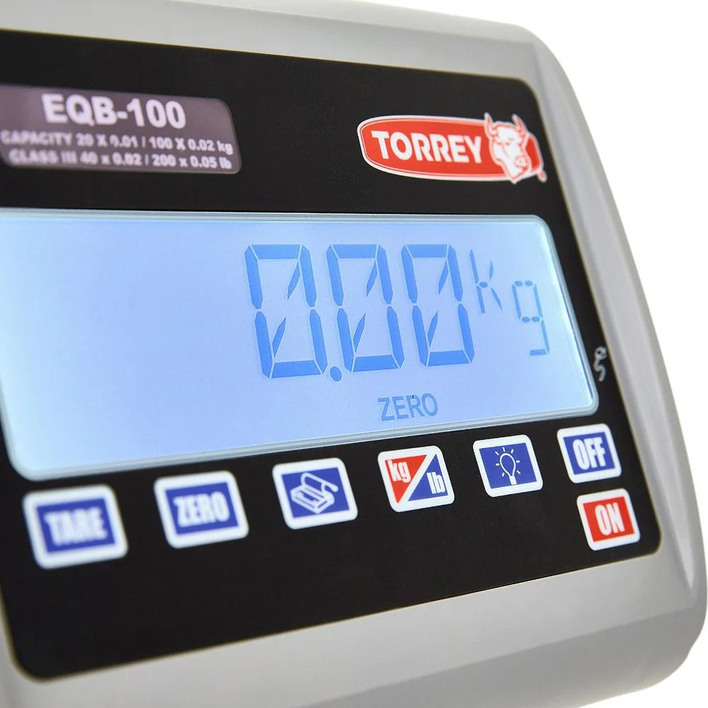 Báscula Digital plataforma Torrey EQB-100 100 kg 20g precisión Batería recargable