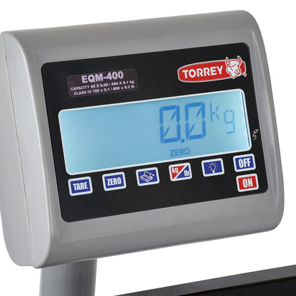 Báscula Digital Plataforma Torrey Eqm400 Capacidad 400kg Precisión de 100g conexión USB tipo B