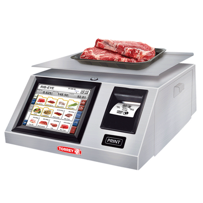 Báscula Etiquetadora de Acero Inoxidable con Torreta Torrey W-LABEL40 40kg