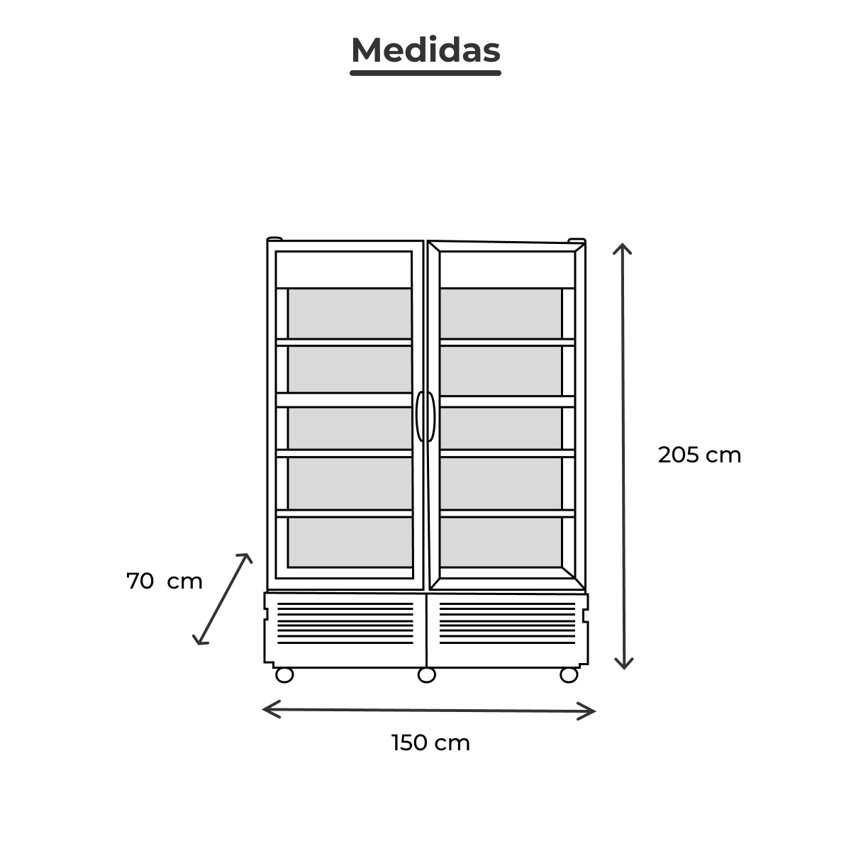 Refrigerador Comercial Refresquero Vertical Imbera G342 110V 2 puertas