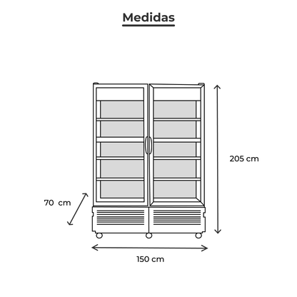 Refrigerador Comercial Refresquero Vertical Imbera G342 110V 2 puertas