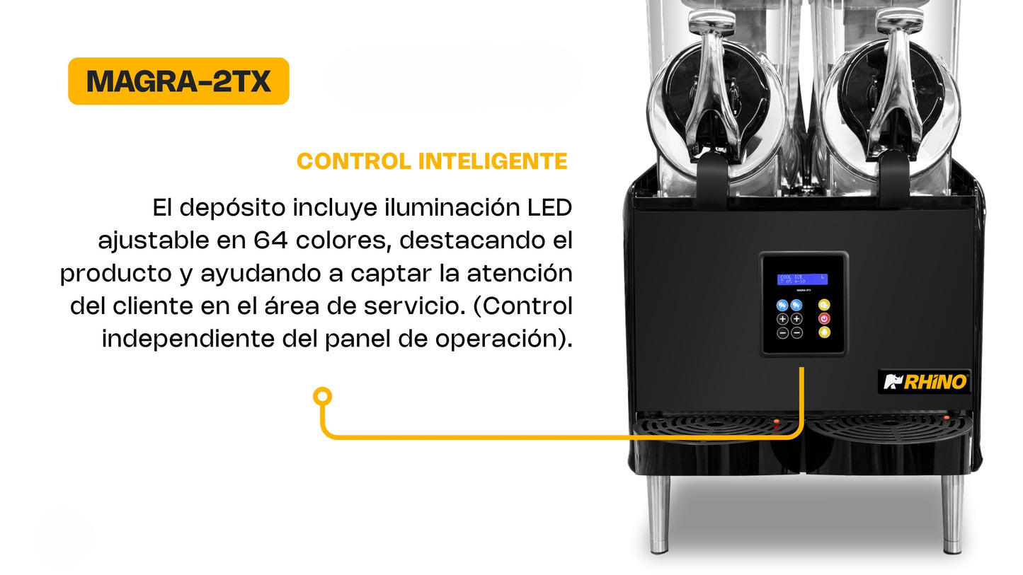 Máquina Granizadora Comercial Rhino 2 Tanques Magra-2TX