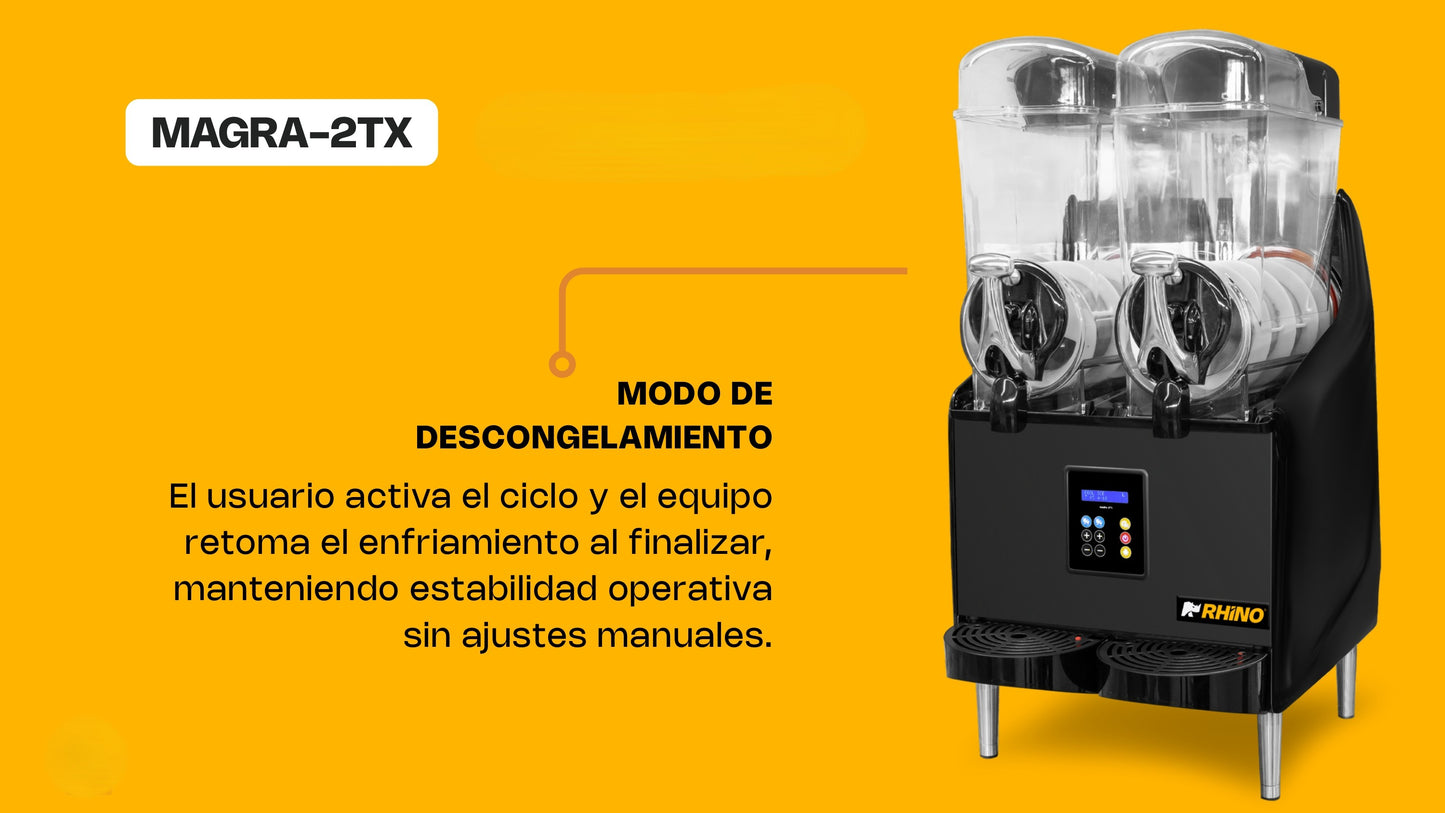 Máquina Granizadora Comercial Rhino 2 Tanques Magra-2TX