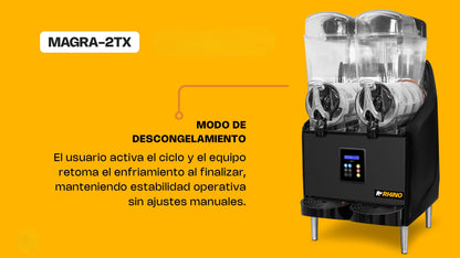 Máquina Granizadora Comercial Rhino 2 Tanques Magra-2TX