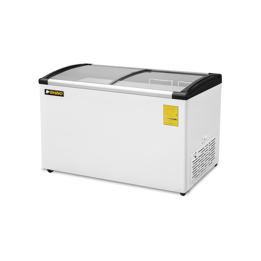 Rhino Congelador Paletero Comercial puerta cristal curvo Congecri-7c 7ft3 Rango temperatura -24°C a 5°C 127V R290