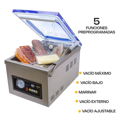 Empacadora Alto Vacío Rhino Evac8 27cm sellado 110v
