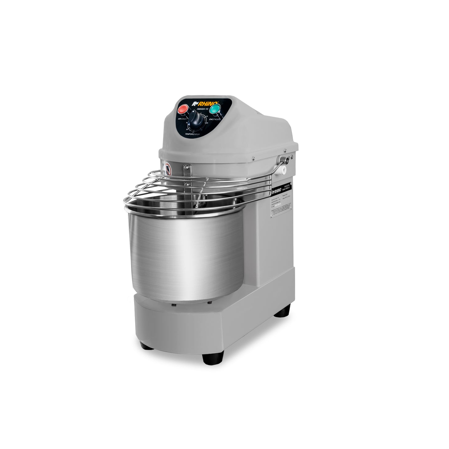 Amasadora Comercial Rhino AMASA 10 Litros 1 HP capacidad de amasado 4kg