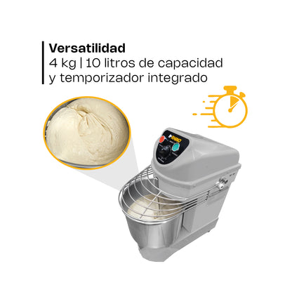 Amasadora Comercial Rhino AMASA 10 Litros 1 HP capacidad de amasado 4kg
