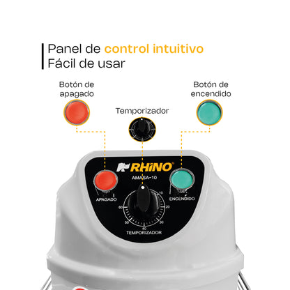 Amasadora Comercial Rhino AMASA 10 Litros 1 HP capacidad de amasado 4kg