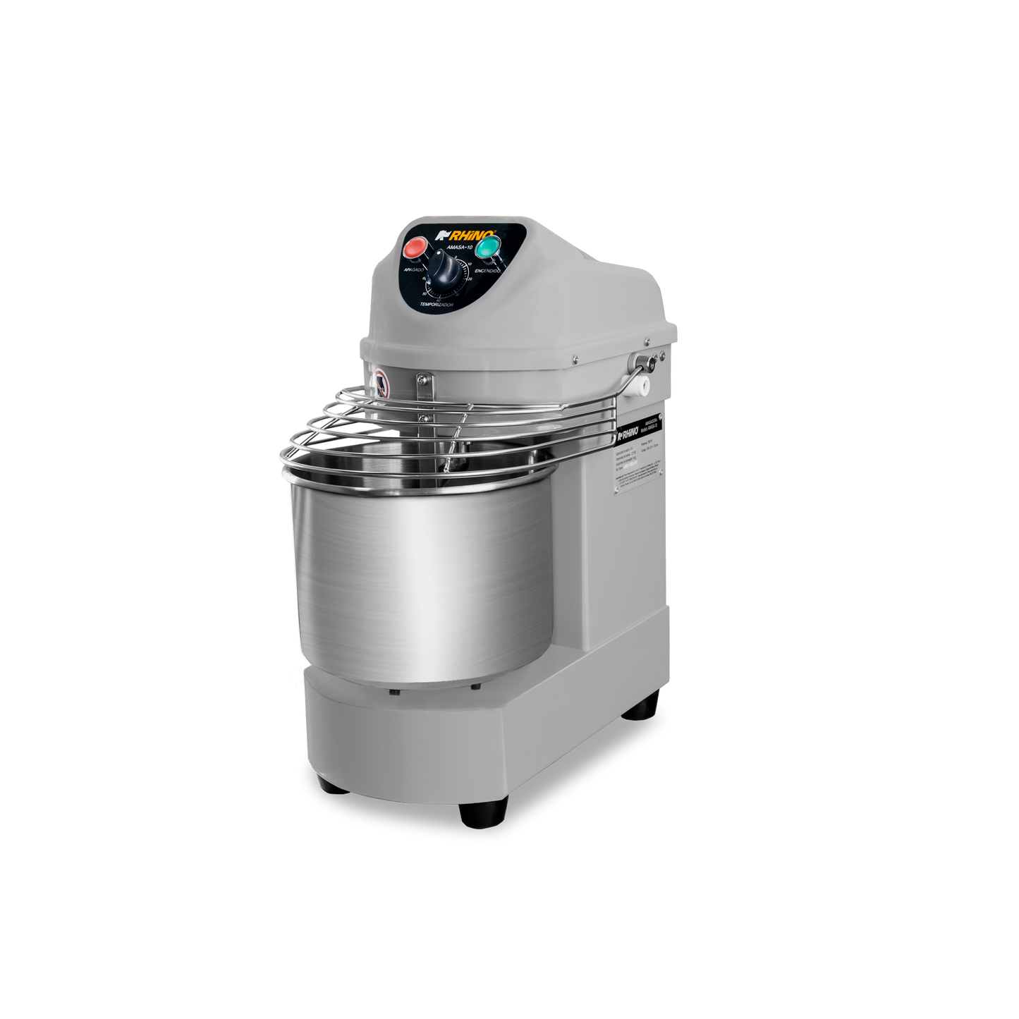 Amasadora Comercial Rhino AMASA 10 Litros 1 HP capacidad de amasado 4kg