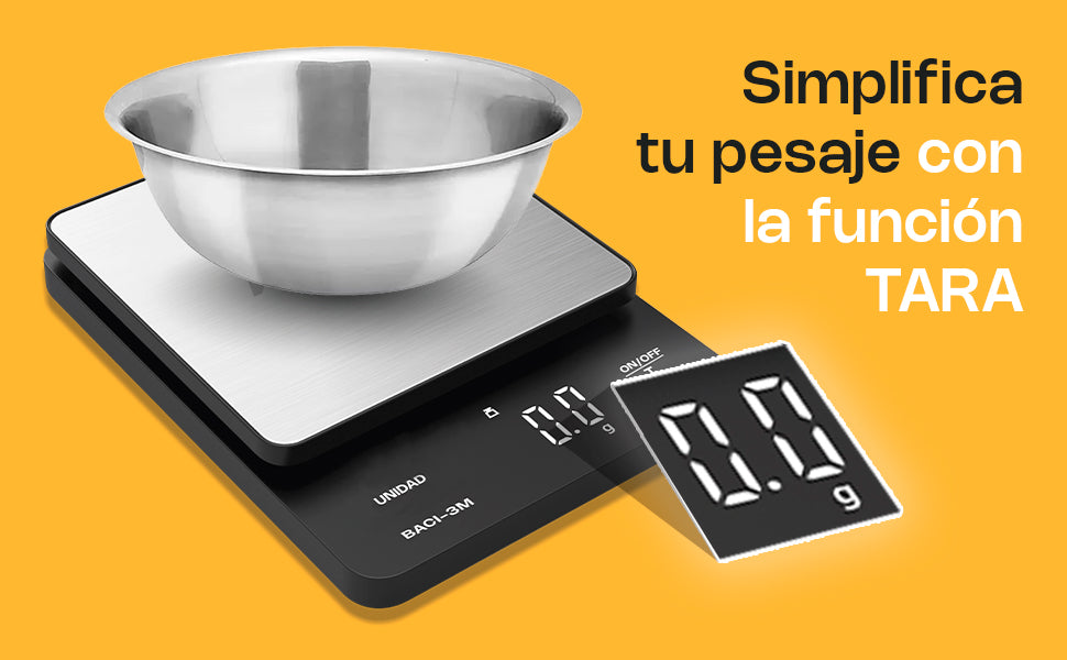 Báscula Digital de Precisión Rhino Baci3m de 0.1 g con Capacidad de 3 kg