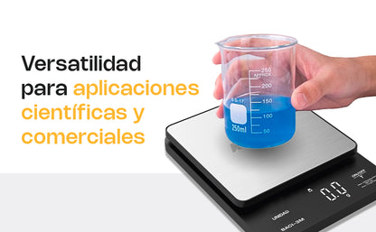 Báscula Digital de Precisión Rhino Baci3m de 0.1 g con Capacidad de 3 kg