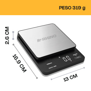 Báscula Digital de Precisión Rhino Baci3m de 0.1 g con Capacidad de 3 kg