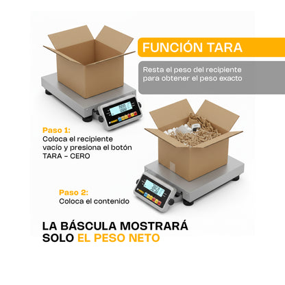 Bascula Digital Rhino Plataforma Paquetería Bapaque-150kg