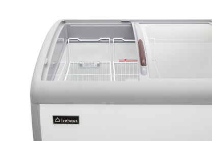 Congelador Paletero tapa cristal curvo IceHaus CHPC260 capacidad de 260 litros