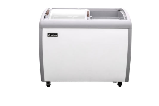Congelador Paletero tapa cristal curvo IceHaus CHPC260 capacidad de 260 litros