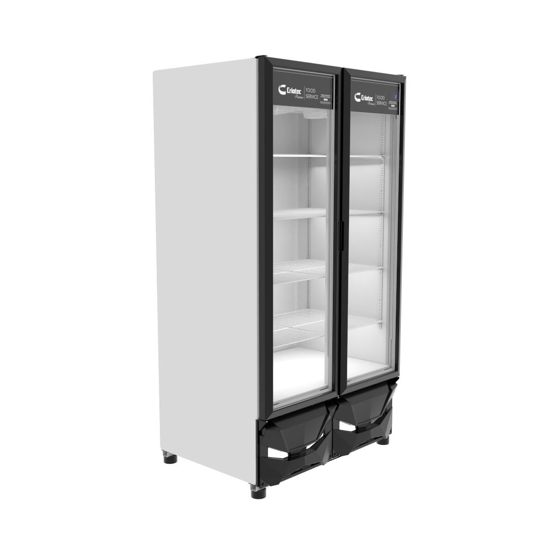 Refrigerador Exhibidor Comercial Vertical Criotec Cfx-37 2 Puertas 2°c A 5°c 37ft3 Blanco