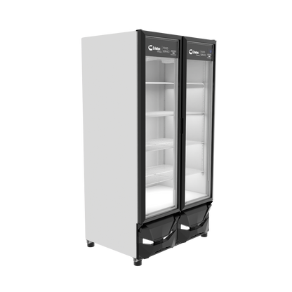 Refrigerador Exhibidor Comercial Vertical Criotec Cfx-37 2 Puertas 2°c A 5°c 37ft3 Blanco