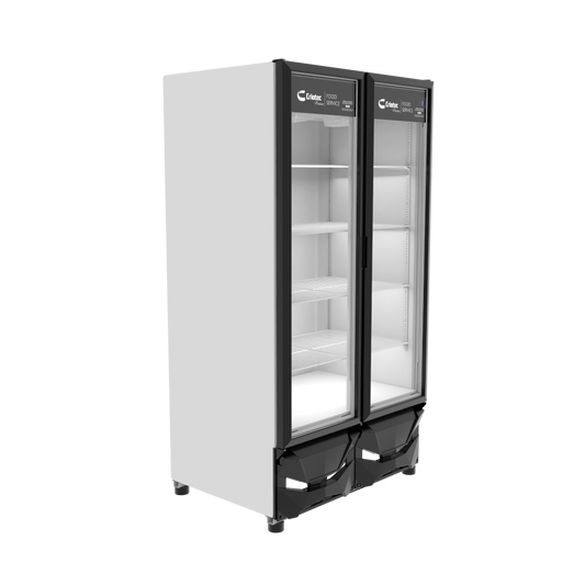 Refrigerador Exhibidor Comercial Vertical Criotec Cfx-37 2 Puertas 2°c A 5°c 37ft3 Blanco