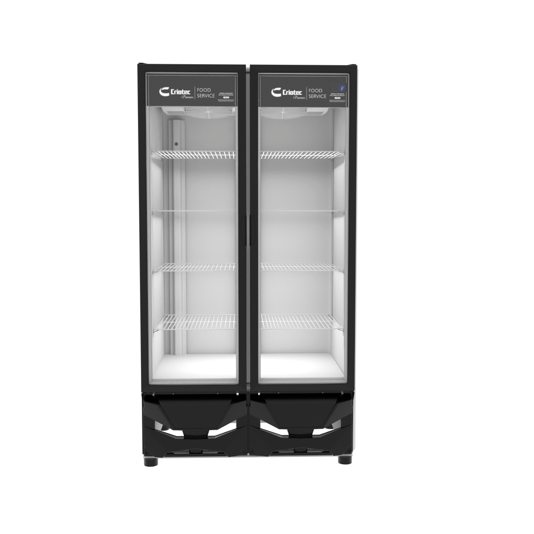 Refrigerador Exhibidor Comercial Vertical Criotec Cfx-37 2 Puertas 2°c A 5°c 37ft3 Blanco