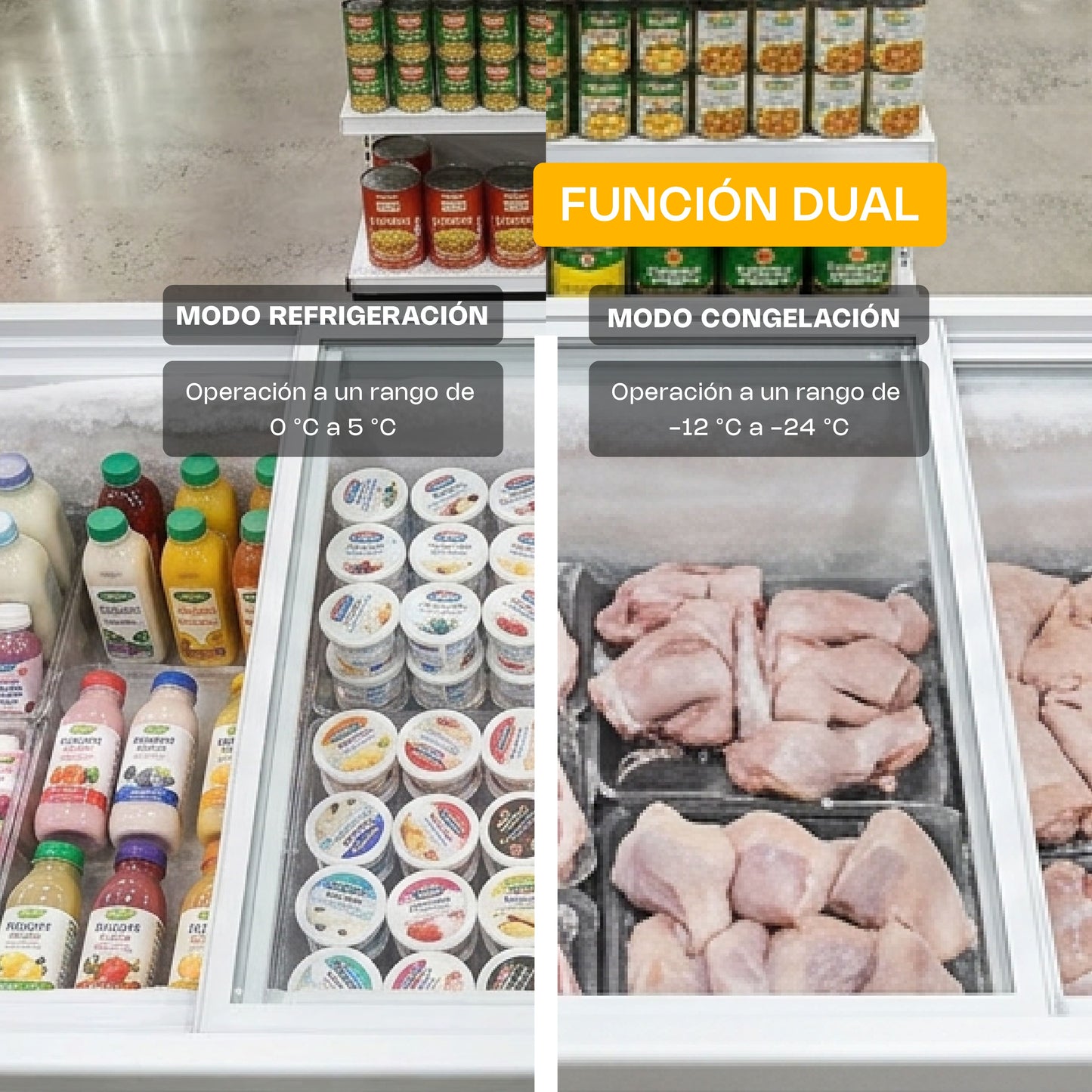 Congelador tapa de cristal CONGECRI 12P / RHINO