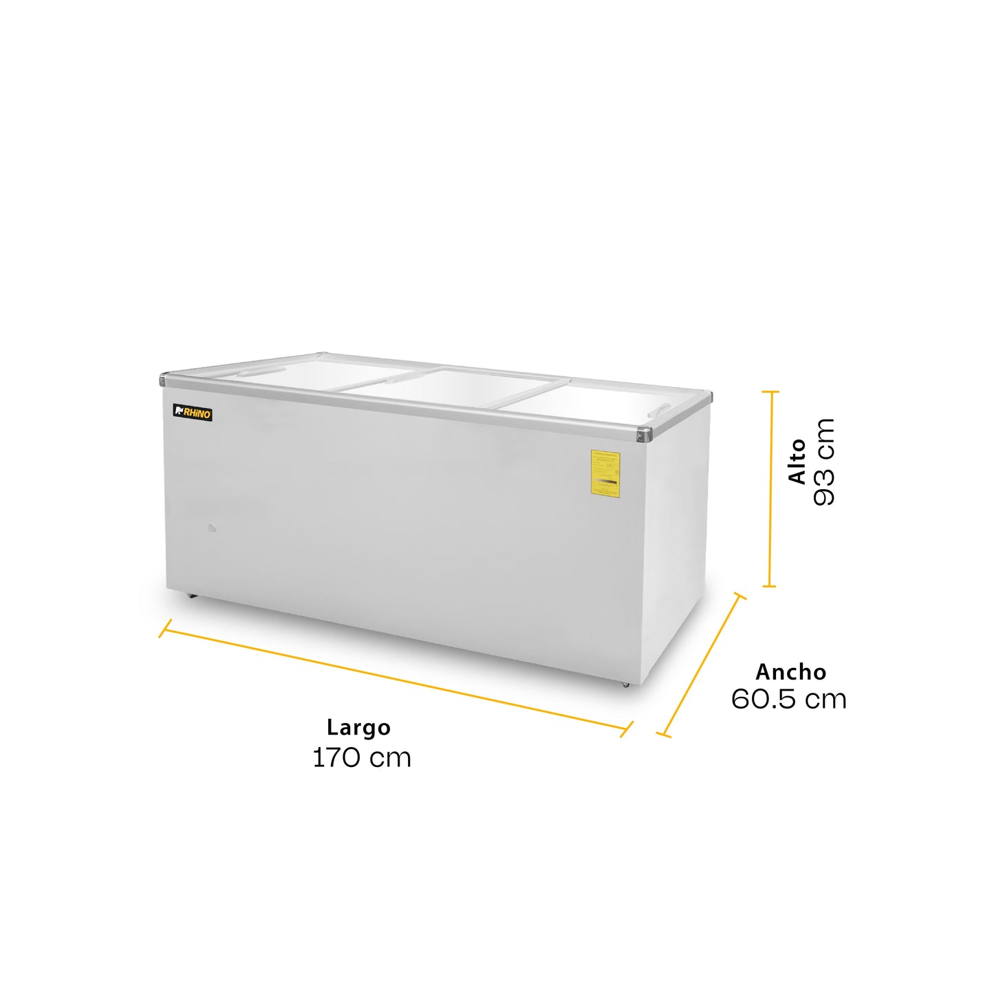 Congelador tapa de cristal CONGECRI 12P / RHINO