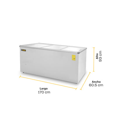 Congelador tapa de cristal CONGECRI 12P / RHINO
