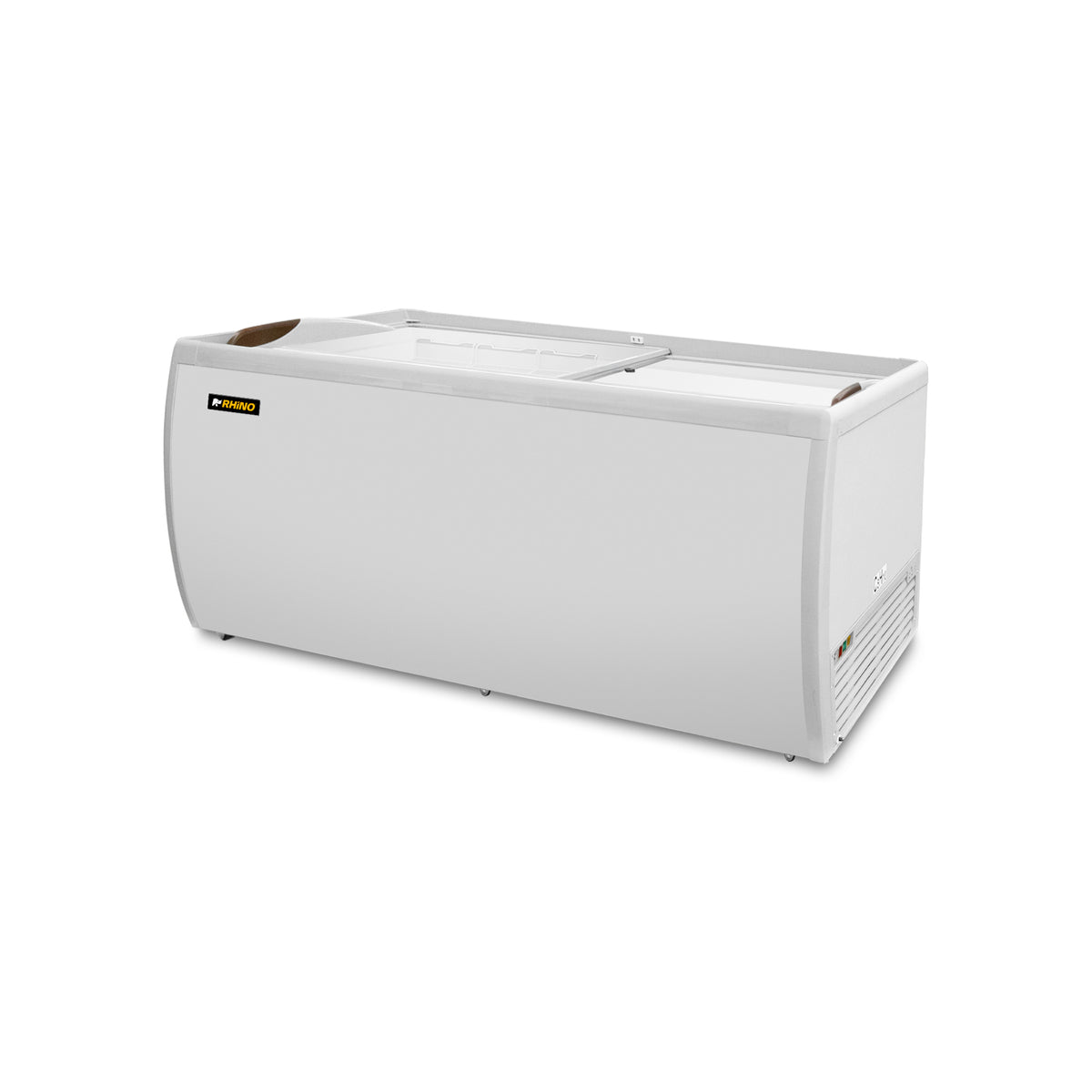 Congelador Horizontal Rhino 450L, Doble Función, Con Tapa De Cristal Y 3 Canastillas
