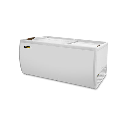 Congelador Horizontal Rhino 450L, Doble Función, Con Tapa De Cristal Y 3 Canastillas