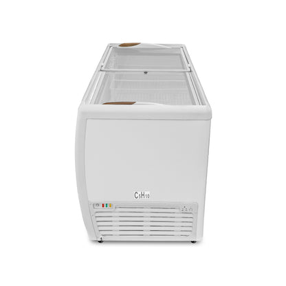 Congelador Horizontal Rhino 450L, Doble Función, Con Tapa De Cristal Y 3 Canastillas
