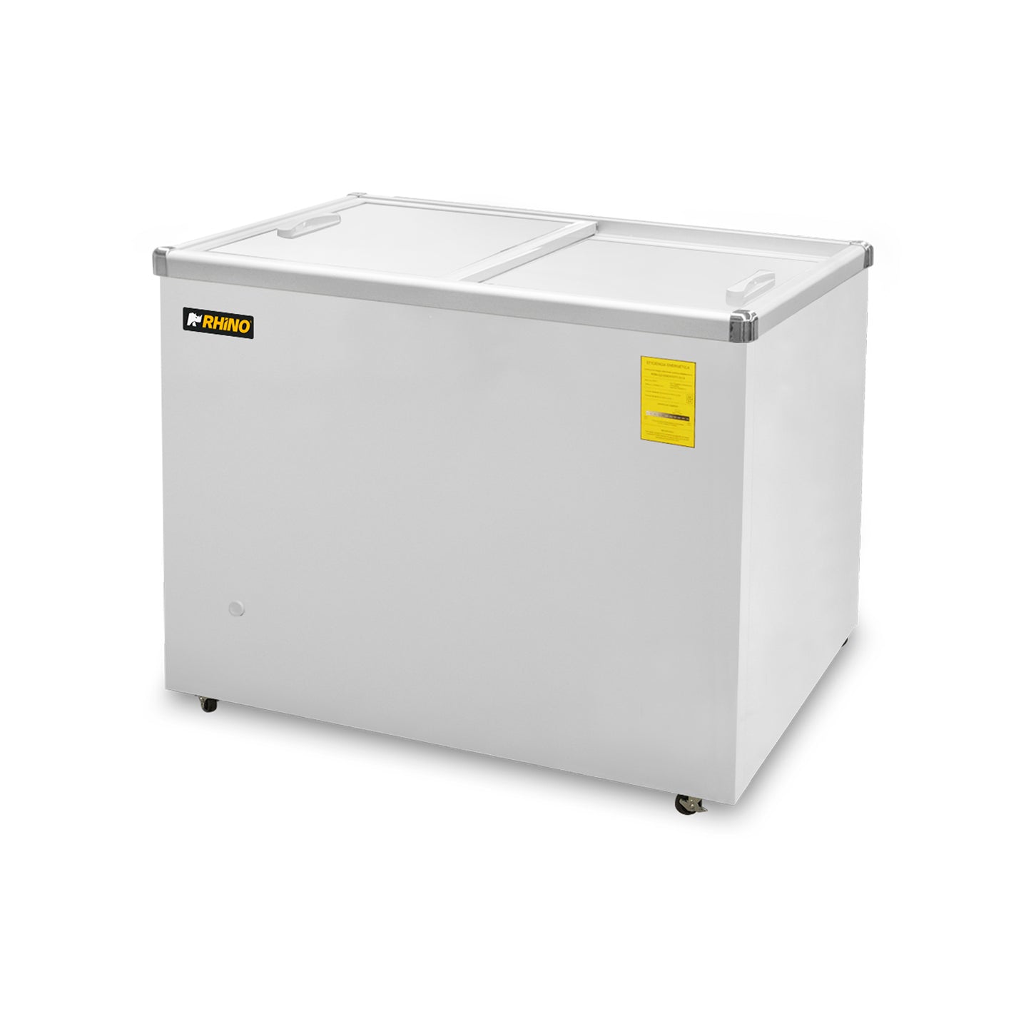 Congelador Horizontal Rhino de 161L con Tapa de Cristal y Función Dual