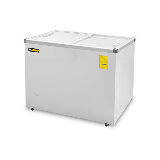 Congelador Horizontal Rhino de 161L con Tapa de Cristal y Función Dual