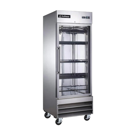 Congelador Vertical Comercial 1 puerta cristal Icehaus 21 pies 110V rango temperatura -22° a -18°C