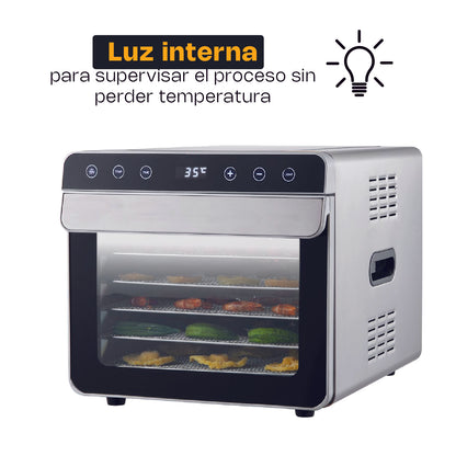 Deshidratador Alimentos Rhino Desali6 Charola 30x28cm 30 a 85°