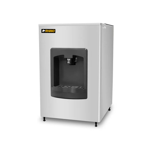 Dispensador De Hielo Comercial Rhino Capacidad de DISHI100Kg Salida Rápida 5 Kg/min