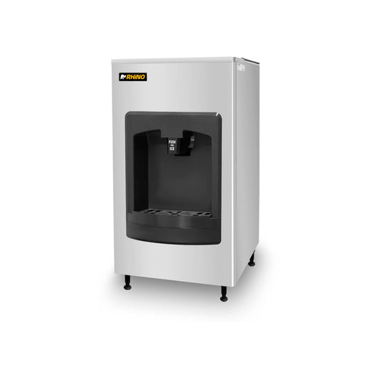 Dispensador De Hielo Comercial Rhino Capacidad de DISHI60Kg Salida Rápida 5 Kg/min