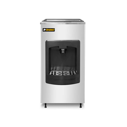 Dispensador De Hielo Comercial Rhino Capacidad de DISHI60Kg Salida Rápida 5 Kg/min
