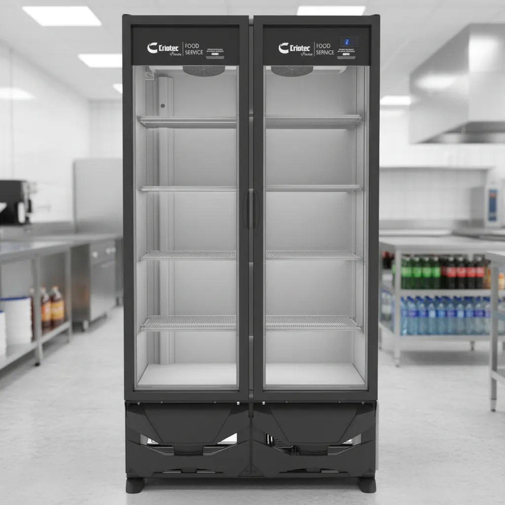 Refrigerador Exhibidor Comercial Vertical Criotec Cfx-24 2°C A 5°C 24ft3 Color Blanco