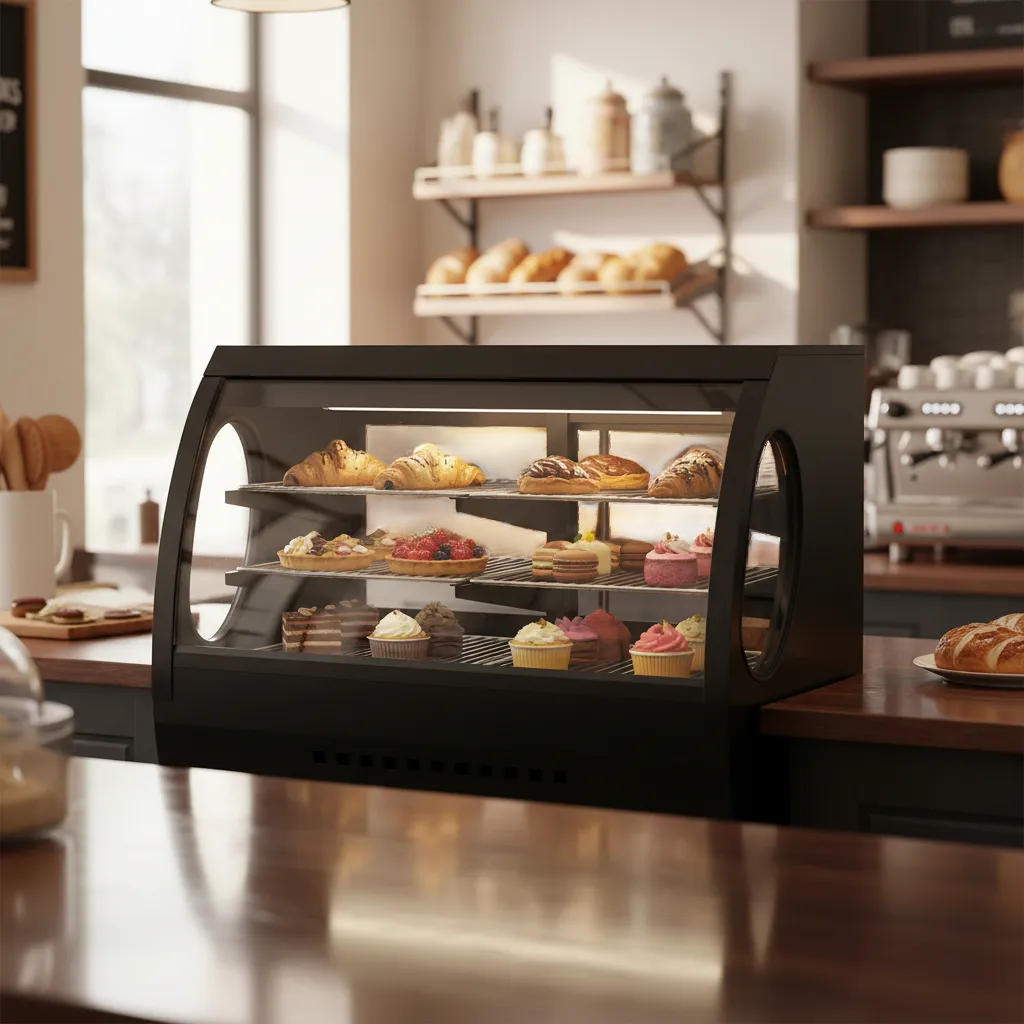 Vitrina Refrigerada Criotec Vcc-120 Cristal Curvo Pastelera 0°C A 10°c