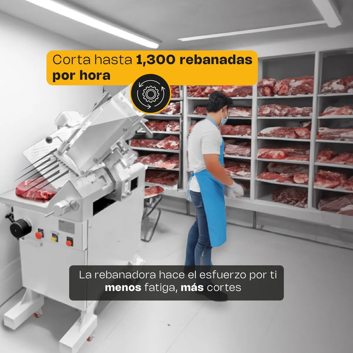 Rebanadora Automática Rhino Rebac363 Carnicera Semicongelada