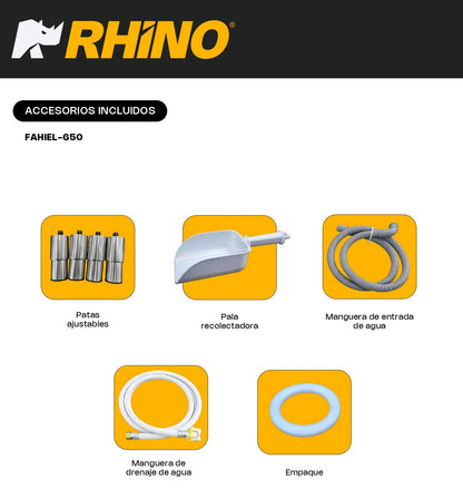 Fábrica De Hielo En Cubo Rhino Fahiel-650 Capacidad de Producción 650Kg Depósito de 400 Kg