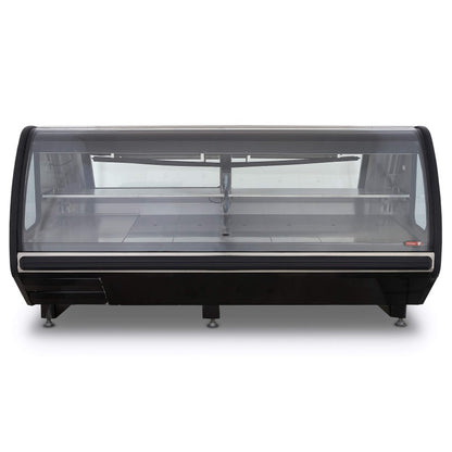 Vitrina Carnicera Curva 2 Puertas Autocontenida Torrey VCA250 Negra Rango Temp 6ºC a 2ºC.